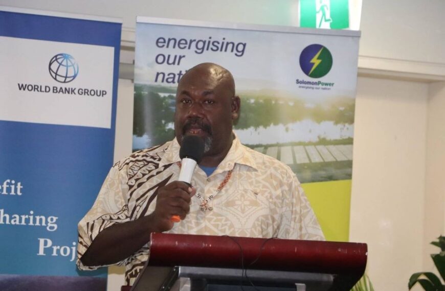 Guadalcanal Premier Salutes Tina Hydro Project