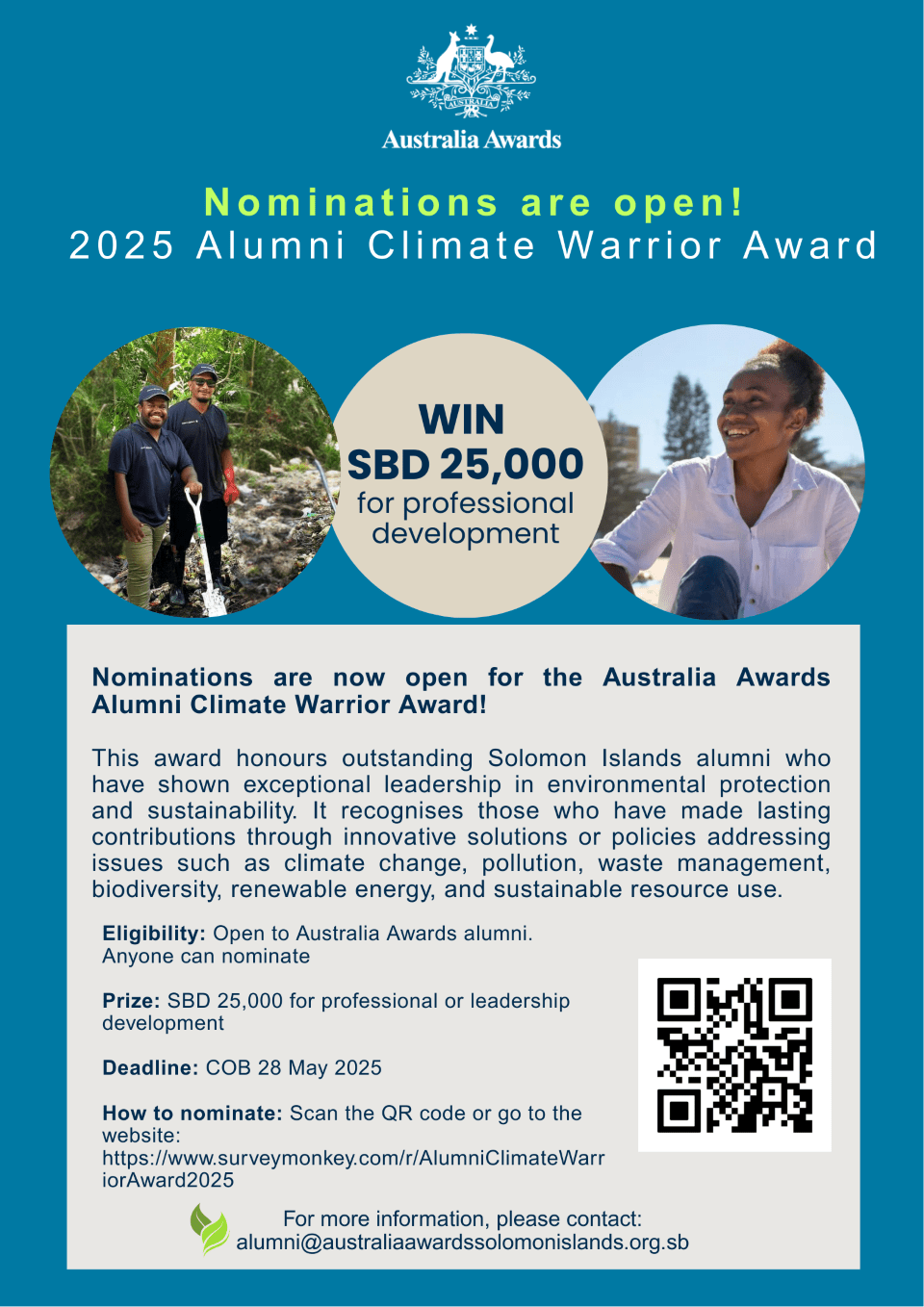 Nomination Open for Australia Alumni Climate Warrior Award