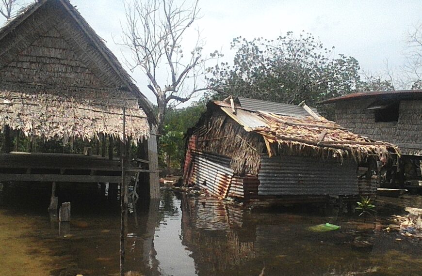Sea Encroaching Gizo Fishery Village
