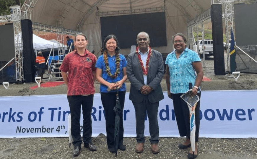 ADB, Partners Mark Start of Construction of Tina River Hydropower Project in Solomon Islands