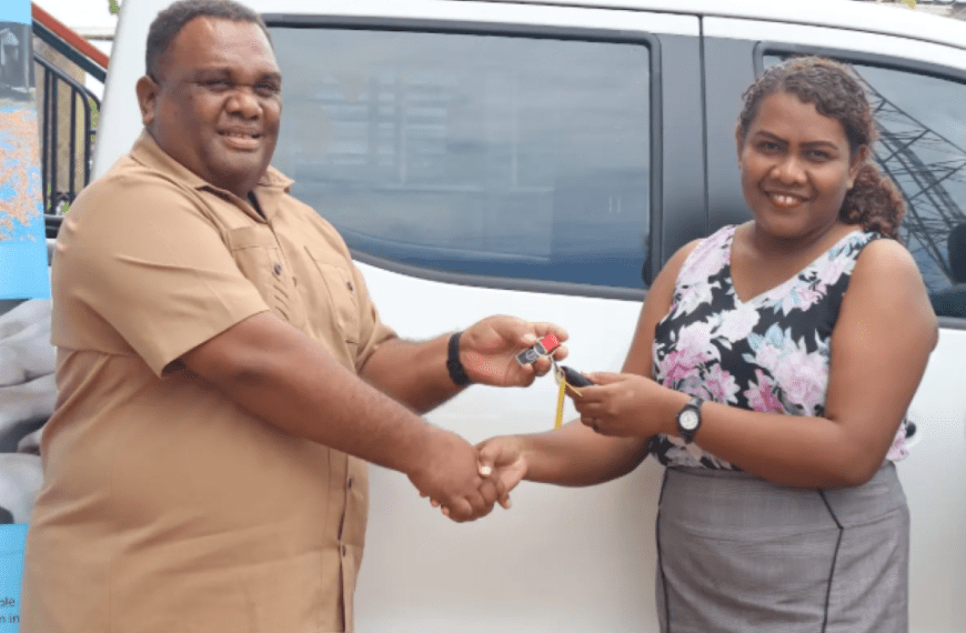 Ministry of Agriculture and Livestock Hands Over New Vehicle to AIM-N Project